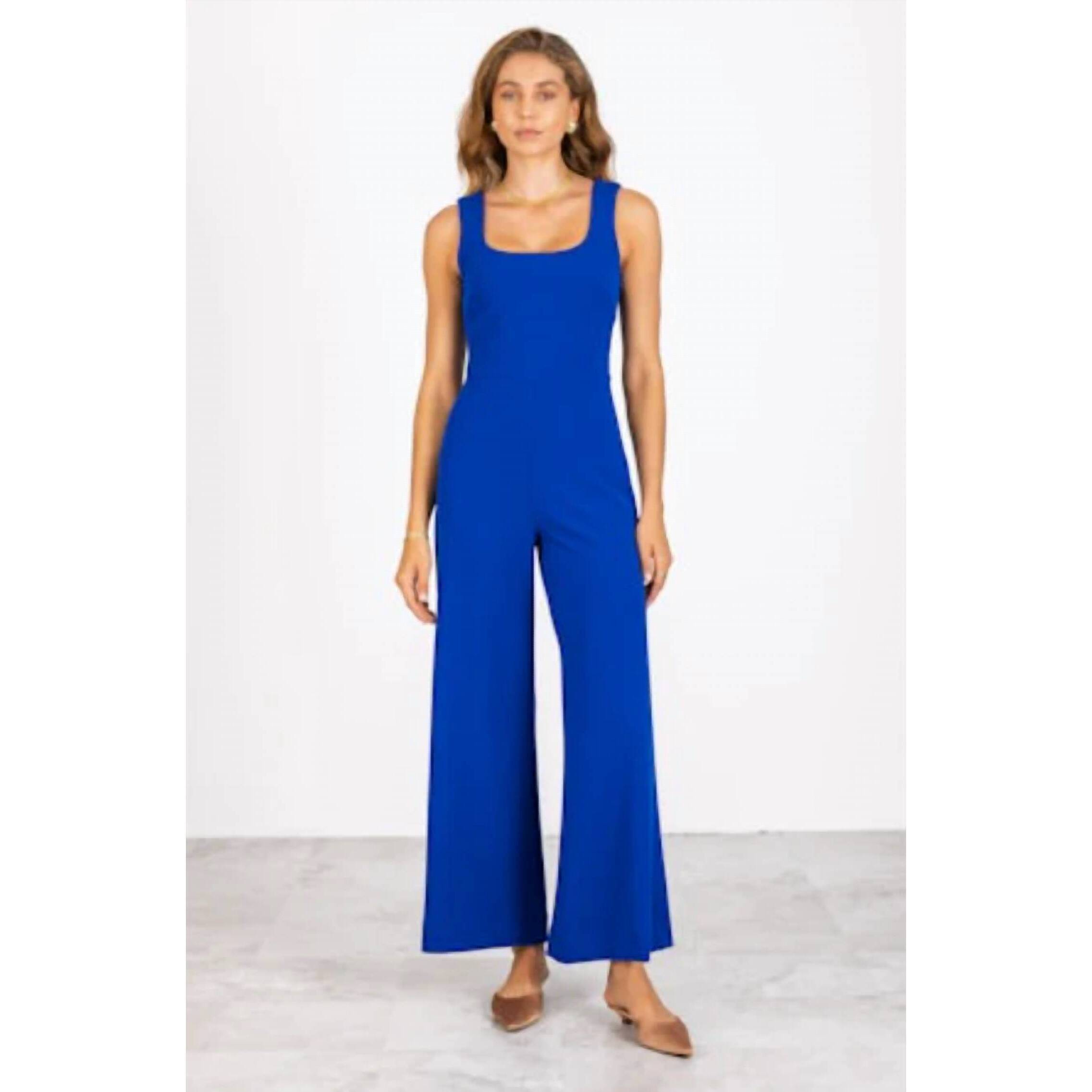 New Lavender Brown Nayeli Jumpsuit In Blue